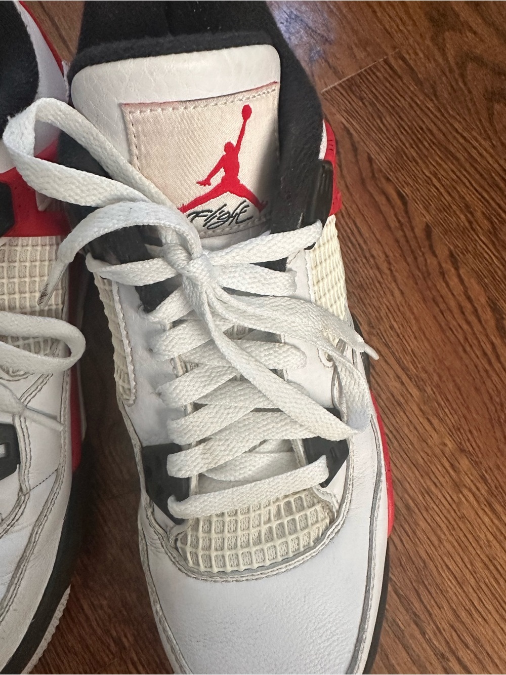 Air Jordan 4 Retro GS 'Red Cement' - youth 6.5 - Picture 4 of 14